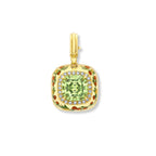 Mint Tourmaline Oranges and Lemons Enamelled Pendant