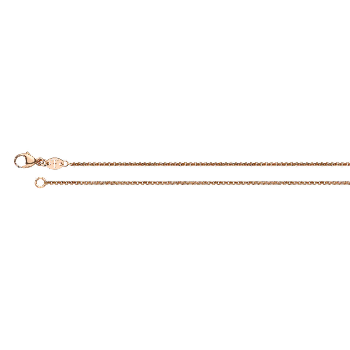 Rose Gold Mini Oval Belcher 16" Chain