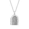 White Gold Garden Door Opening Pendant