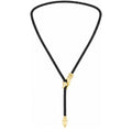 Hand Motif Black Cord Necklace