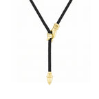 Hand Motif Black Cord Necklace