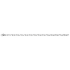 White Gold Outline Small Link Charm Bracelet