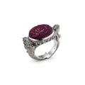 ALIAS Carved Ruby Neptune Ring