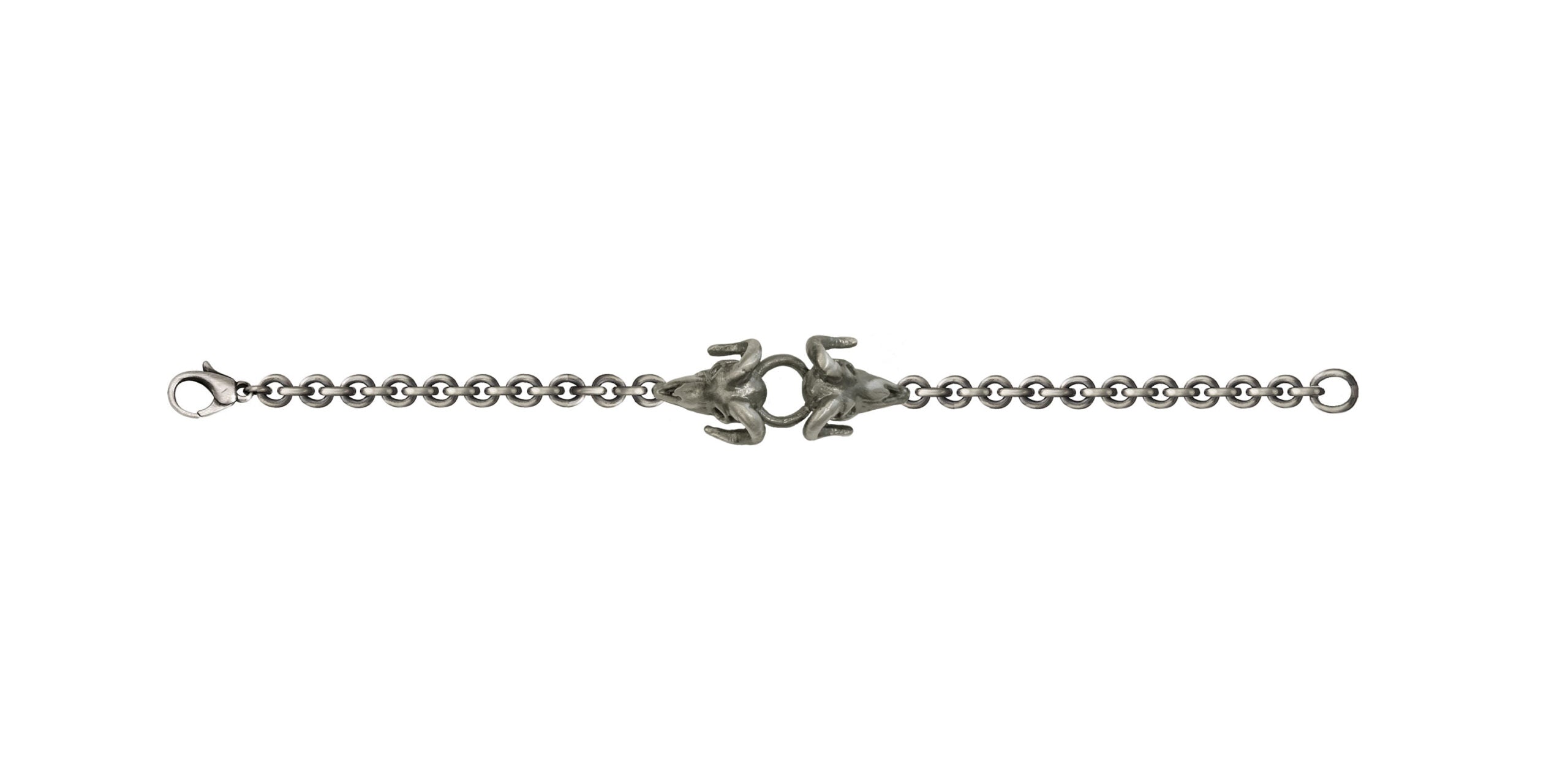 ALIAS Sterling Silver Ram Skull Bracelet
