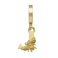 Yellow Gold Letter 'J' Charm with Bee Motif