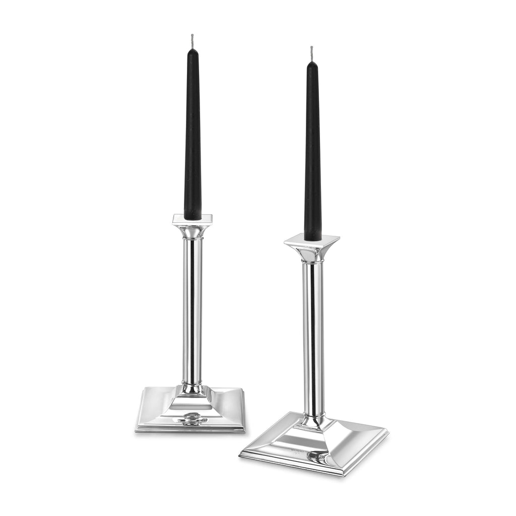 Silver 10" Candlestick with Square Base