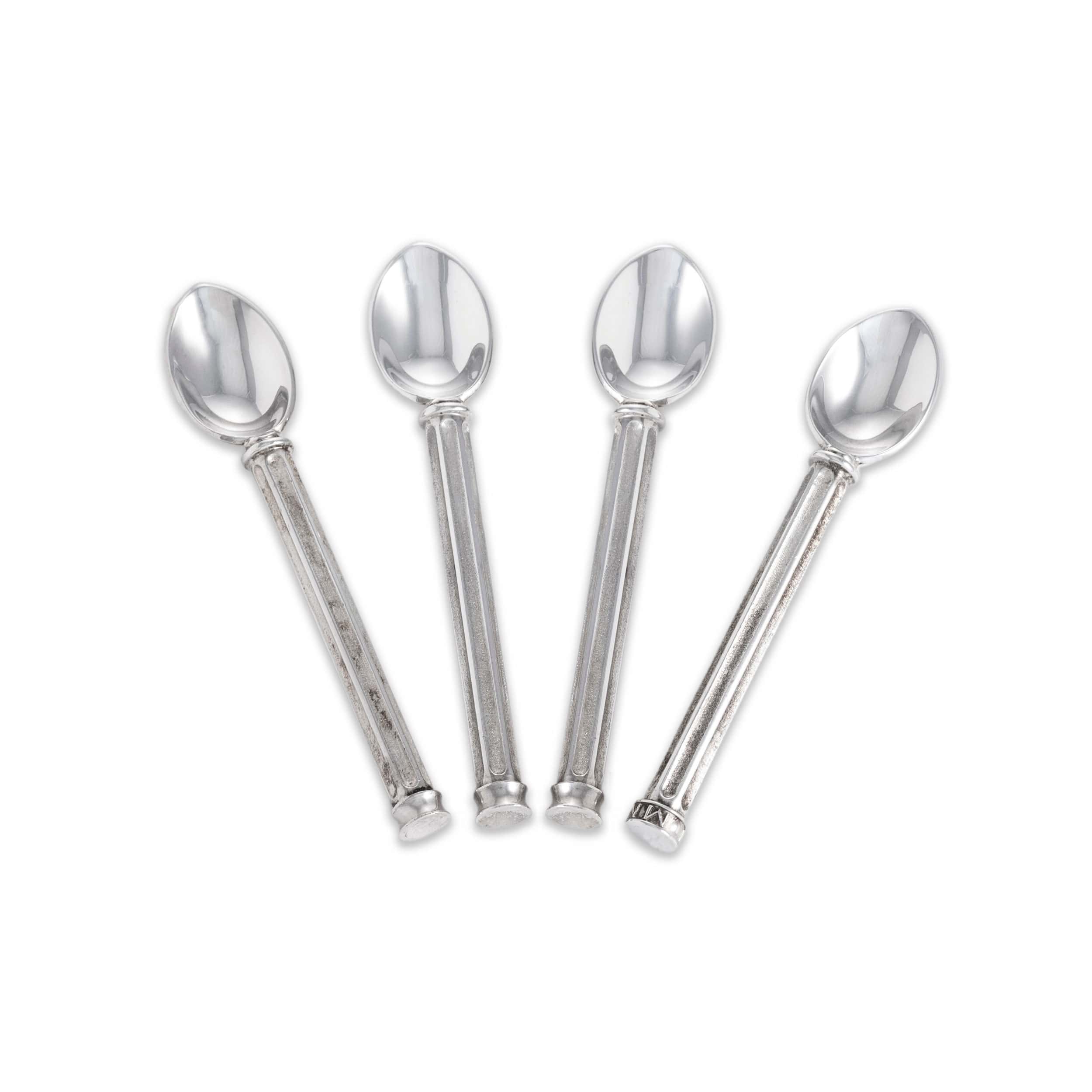 Silver Teaspoon with Fluted Handle