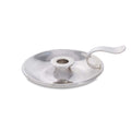 Silver Chamberstick with flying scroll handle