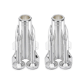 Pair of Silver Rocket Candlesticks with Side Burners