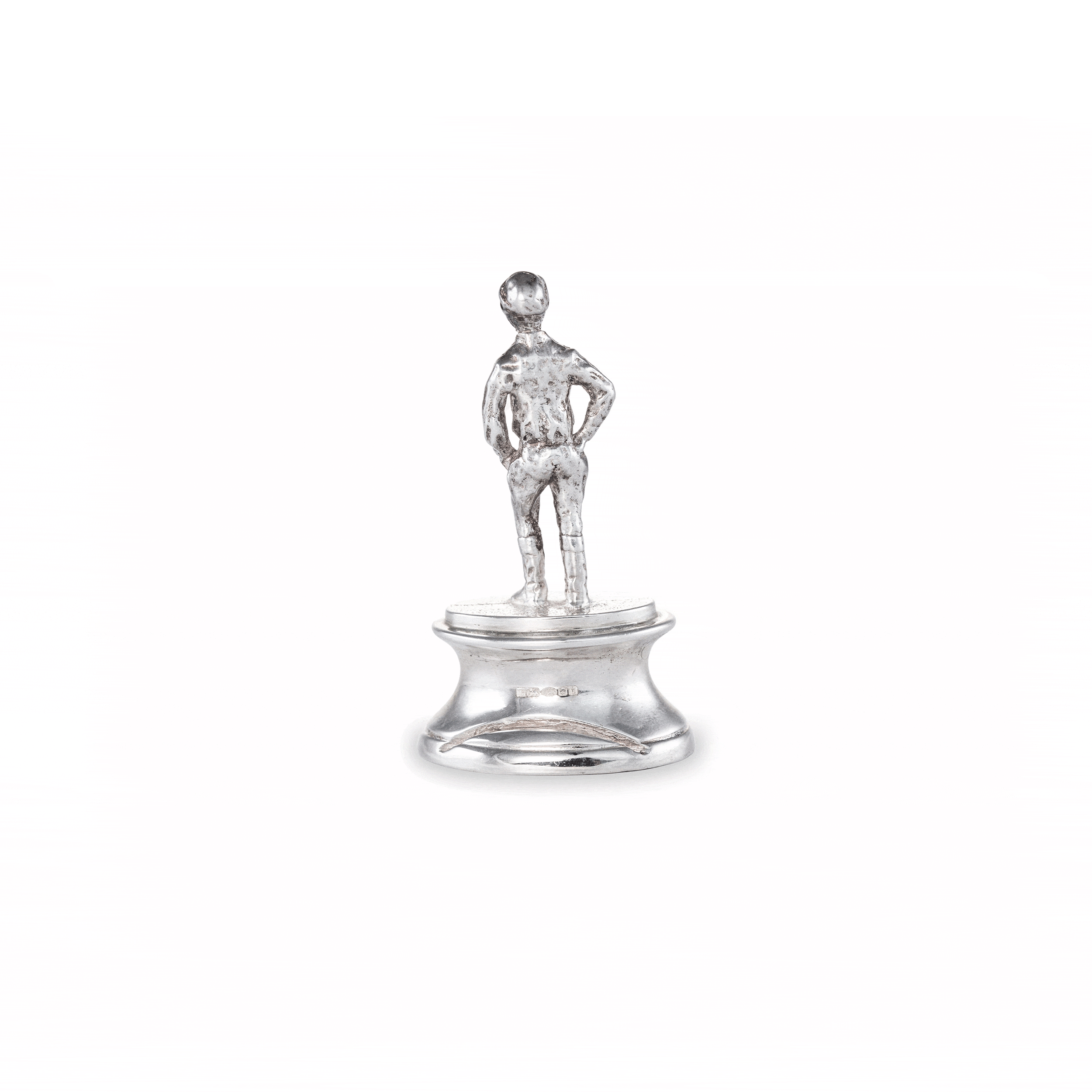 Silver Standing Jockey Menu Holder