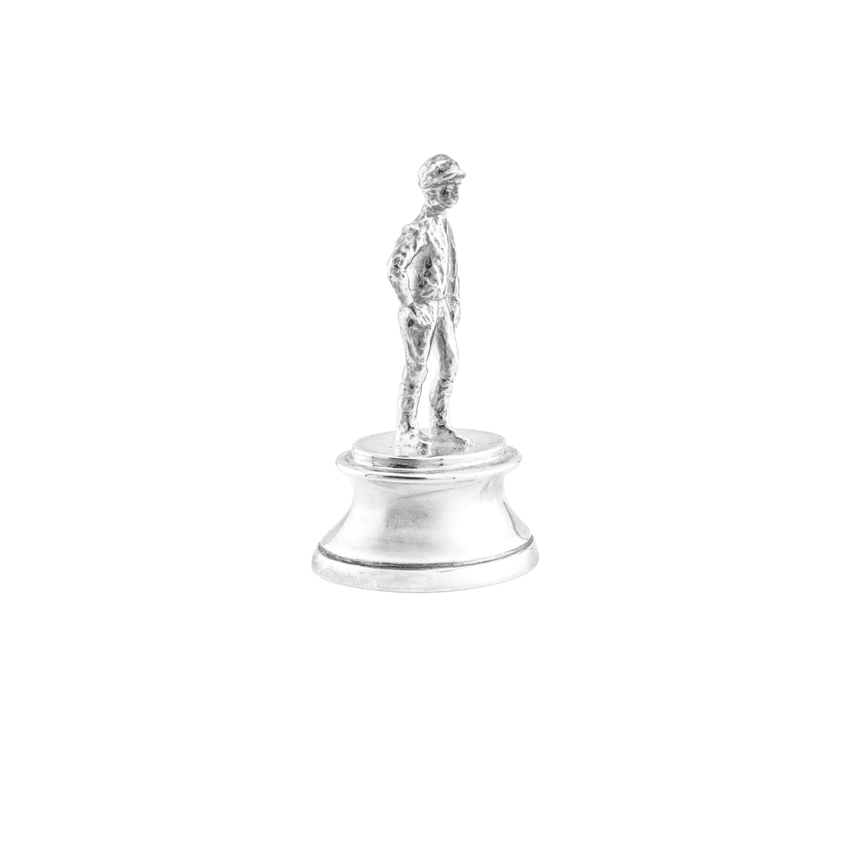 Silver Standing Jockey Menu Holder