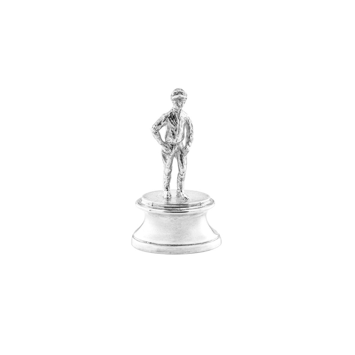Silver Standing Jockey Menu Holder