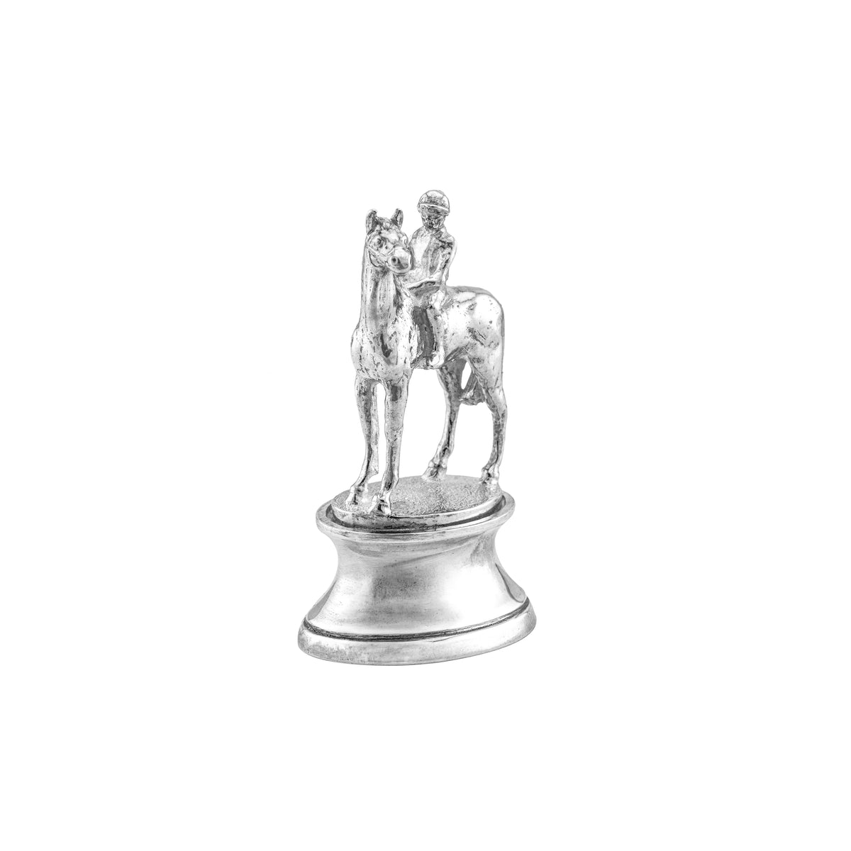 Silver Jockey and Horse Menu Holder