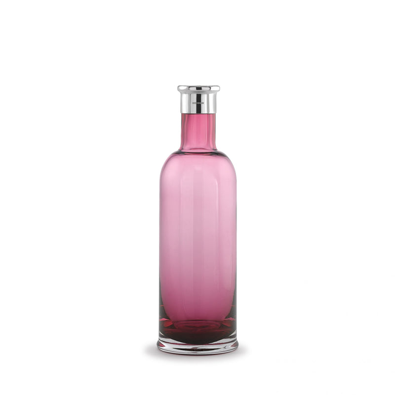 Ruby Crystal & Silver Tall Decanter