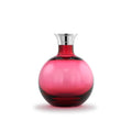 Ruby Crystal & Silver Round Decanter