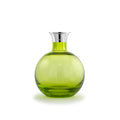 Silver Lime Green Coloured Round Decanter
