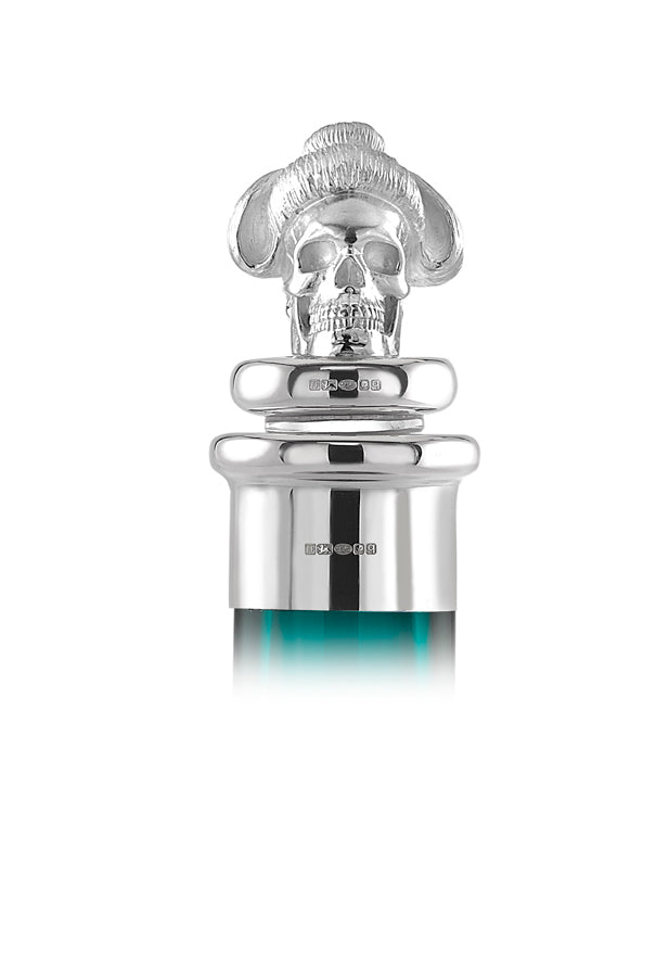 Silver Geisha Skull Decanter Stopper