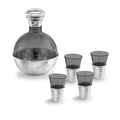 Smoke Crystal Decanter & Glasses Cased Set