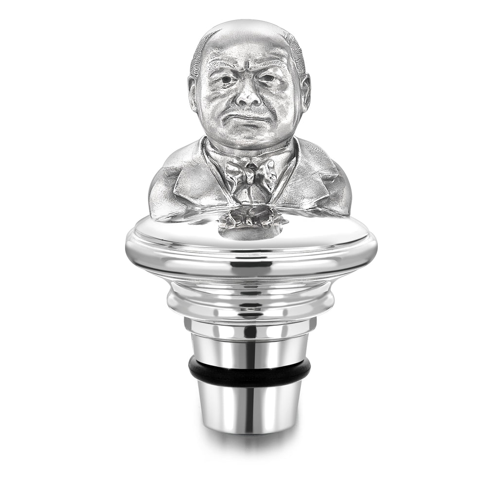 Silver Churchill Portrait Decanter Stopper
