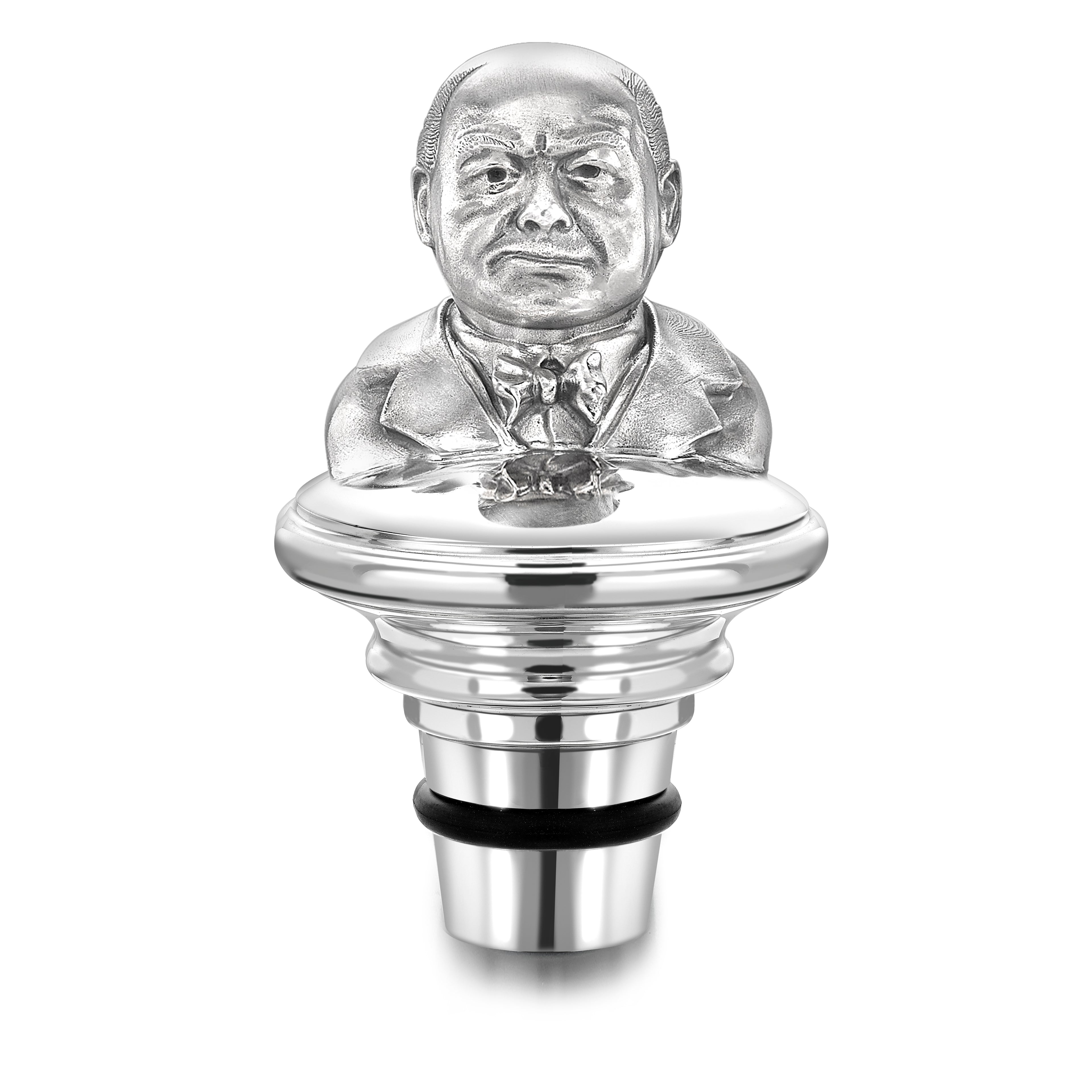 Silver Churchill Portrait Decanter Stopper