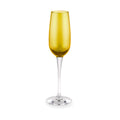 Amber Lead Crystal Champagne Glass
