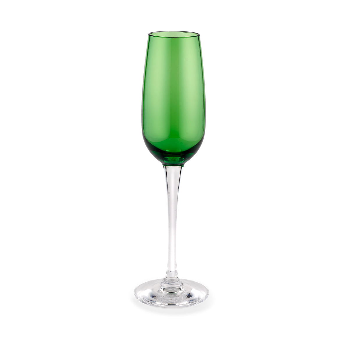 Spring Green Colour Crystal Champagne Flute