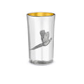 Straight Sided Flared Top Beaker Engraved with a Pheasant Scene
