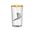 Straight Sided Flared Top Beaker Engraved with a Pheasant Scene