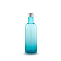 Teal Crystal & Silver Tall Decanter