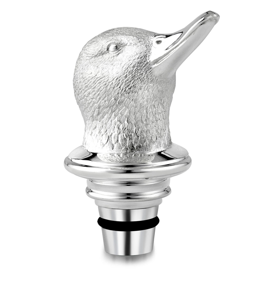 Silver Teal Decanter Stopper