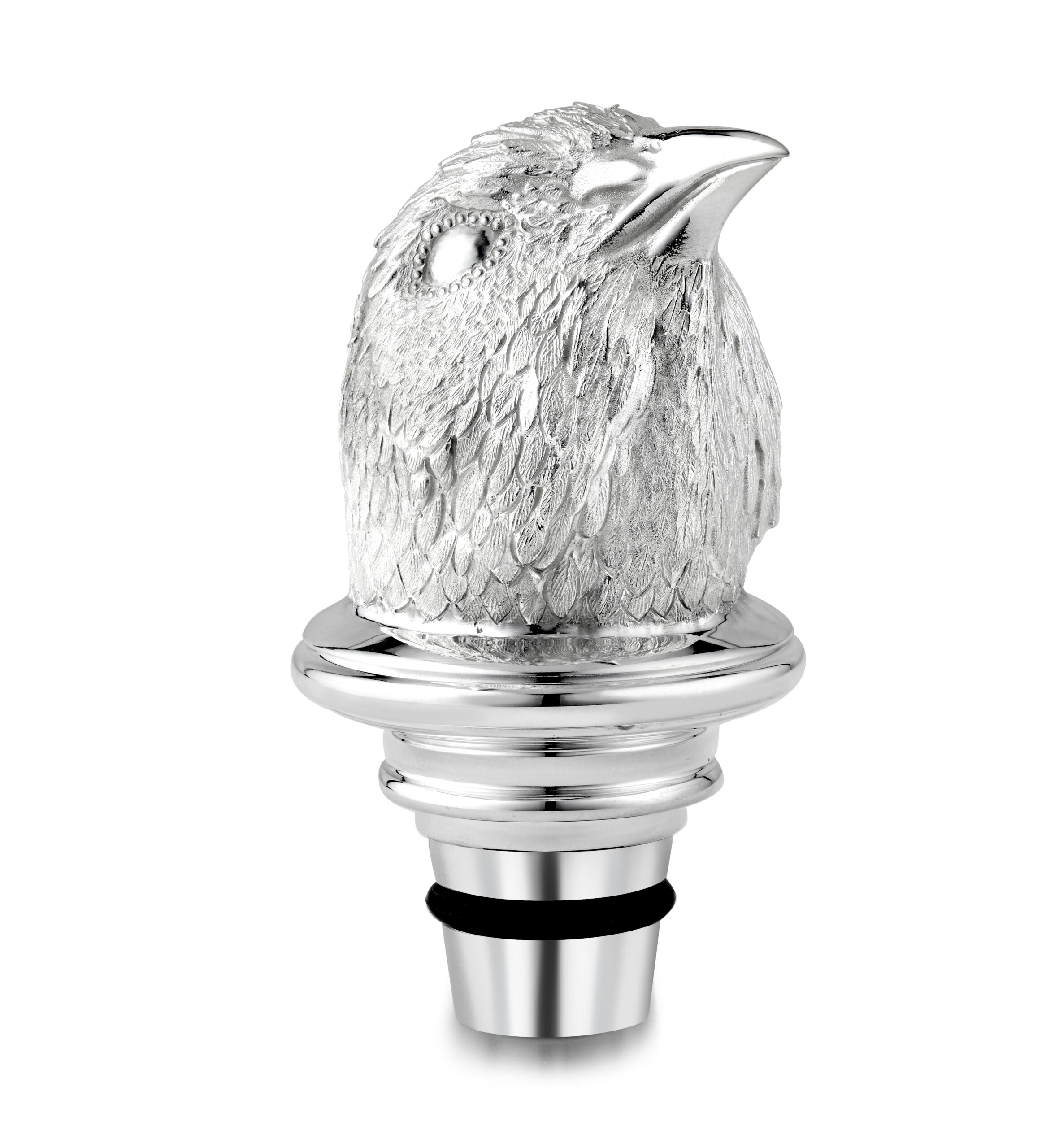 Silver Quail Decanter Stopper