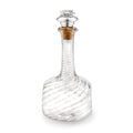 Silver Rose Stopper on Antique Swirl Decanter