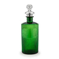 Silver Kossack Stopper with Antique Emerald Green Decanter