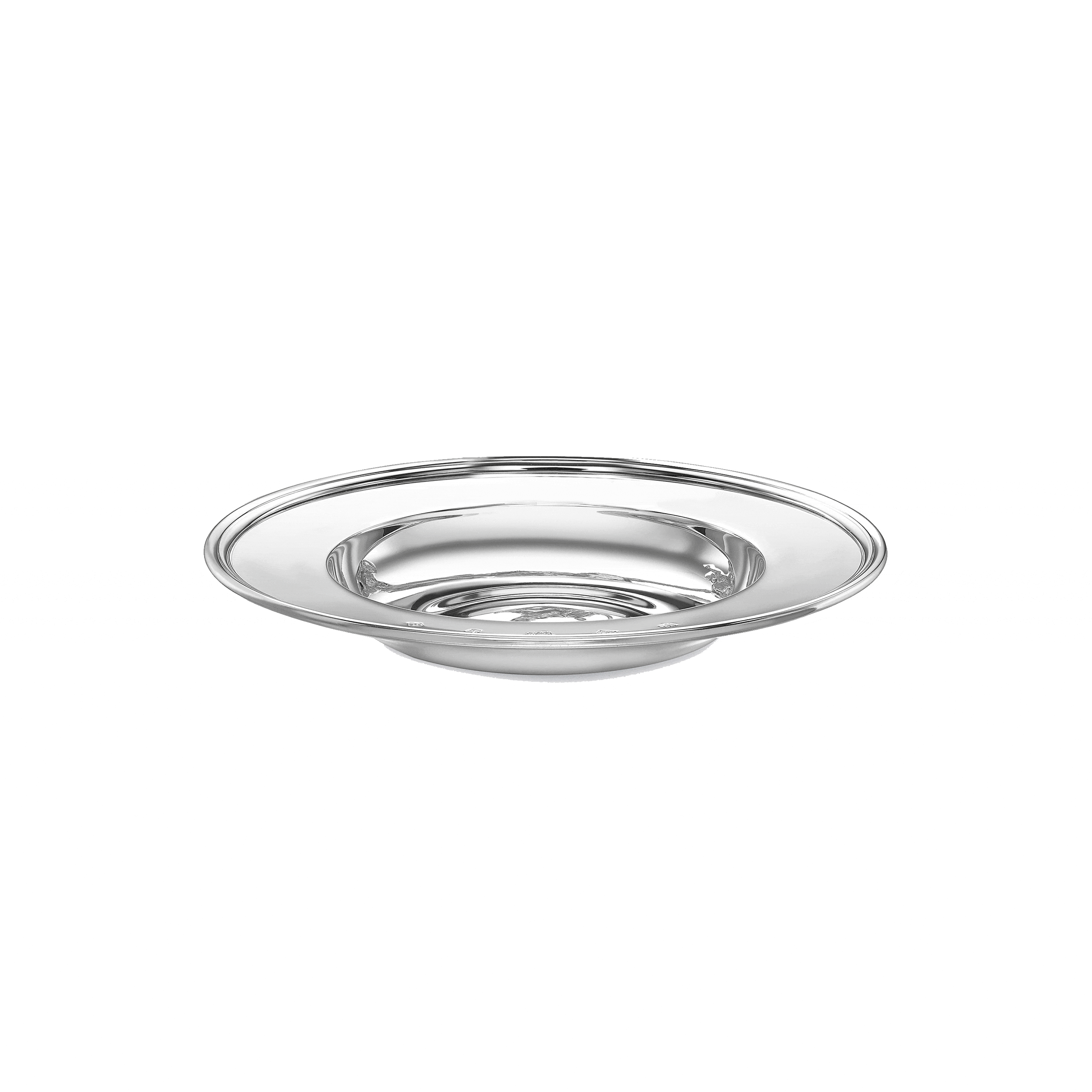 Silver Unraised Alms Dish 12"