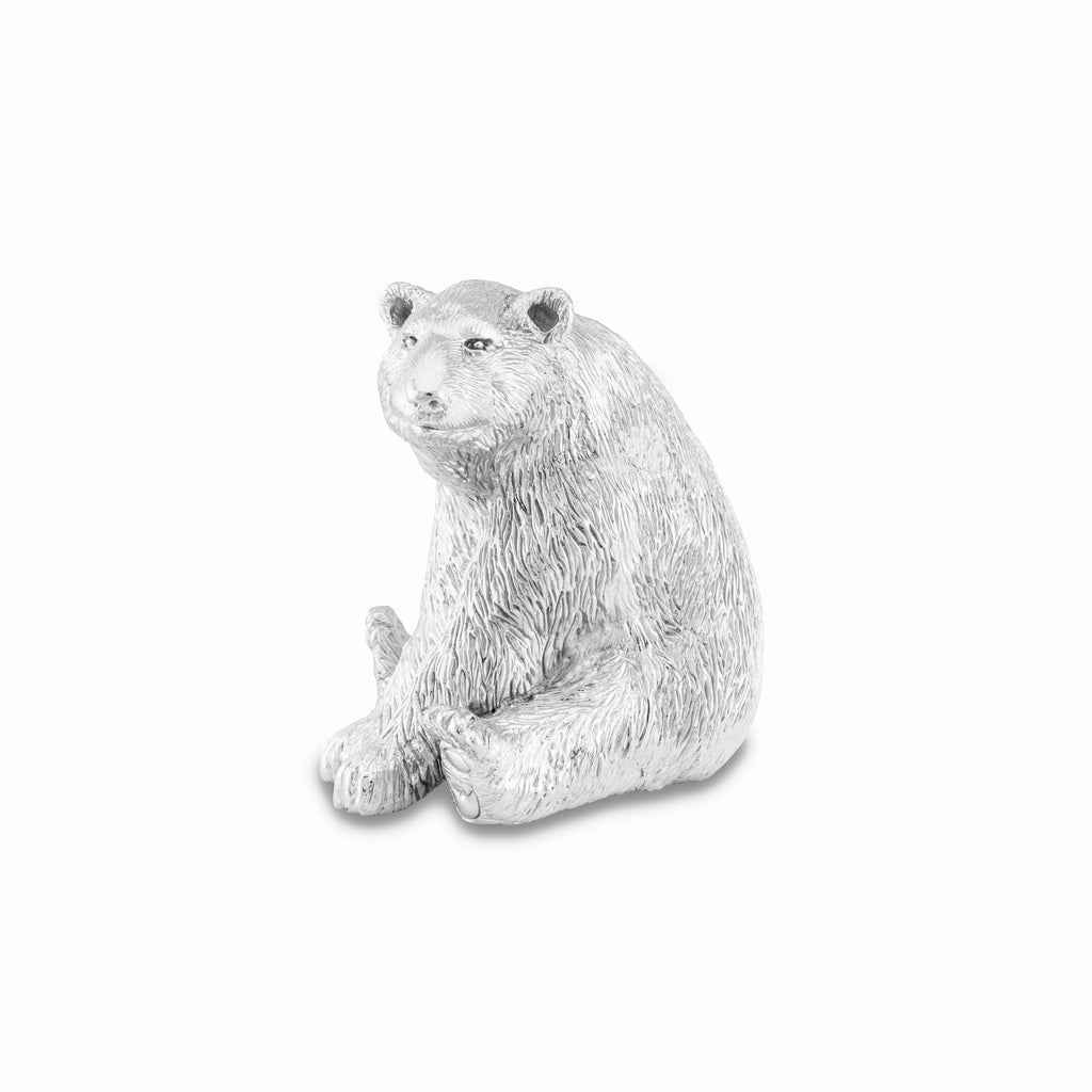 Silver Bear Sculpture