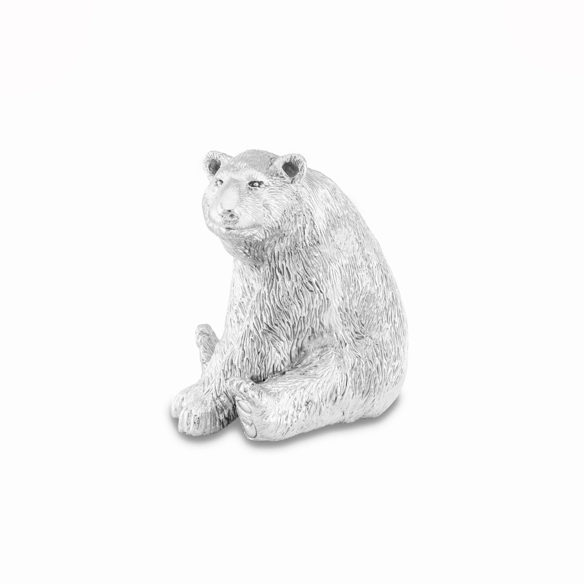 Silver Bear Sculpture