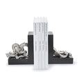 Silver Dragon Bookends