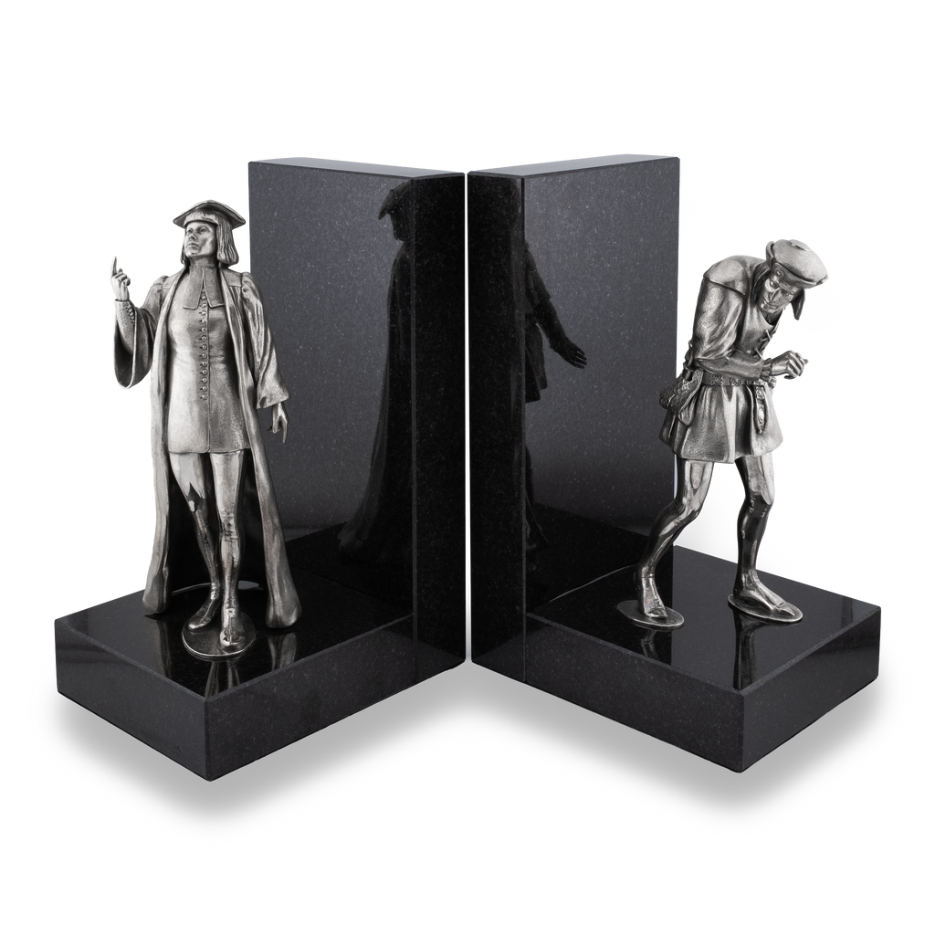 Marble & Sterling Silver Shakespeare Bookends