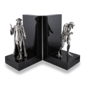 Marble & Sterling Silver Shakespeare Bookends