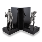 Marble & Sterling Silver Shakespeare Bookends