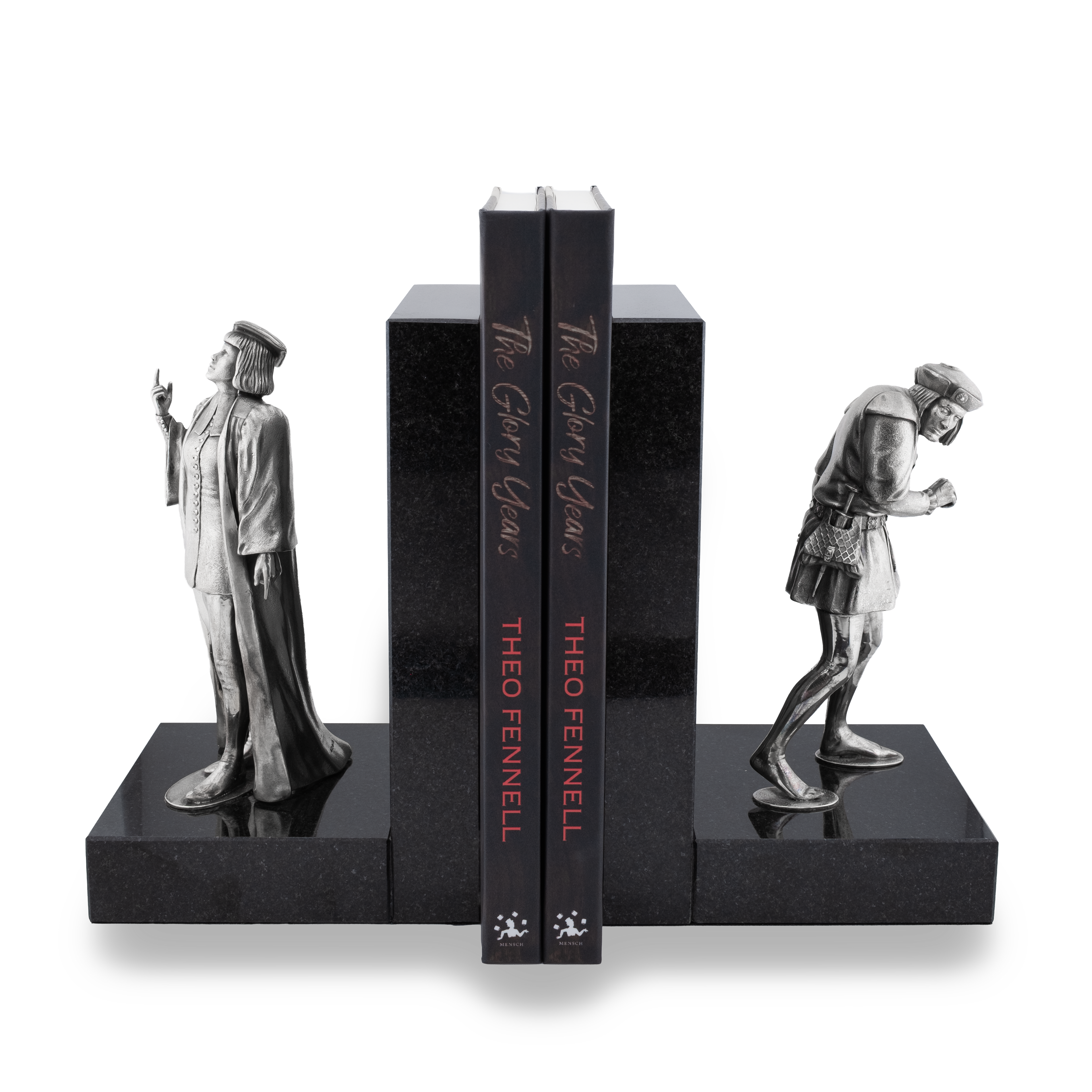 Marble & Sterling Silver Shakespeare Bookends
