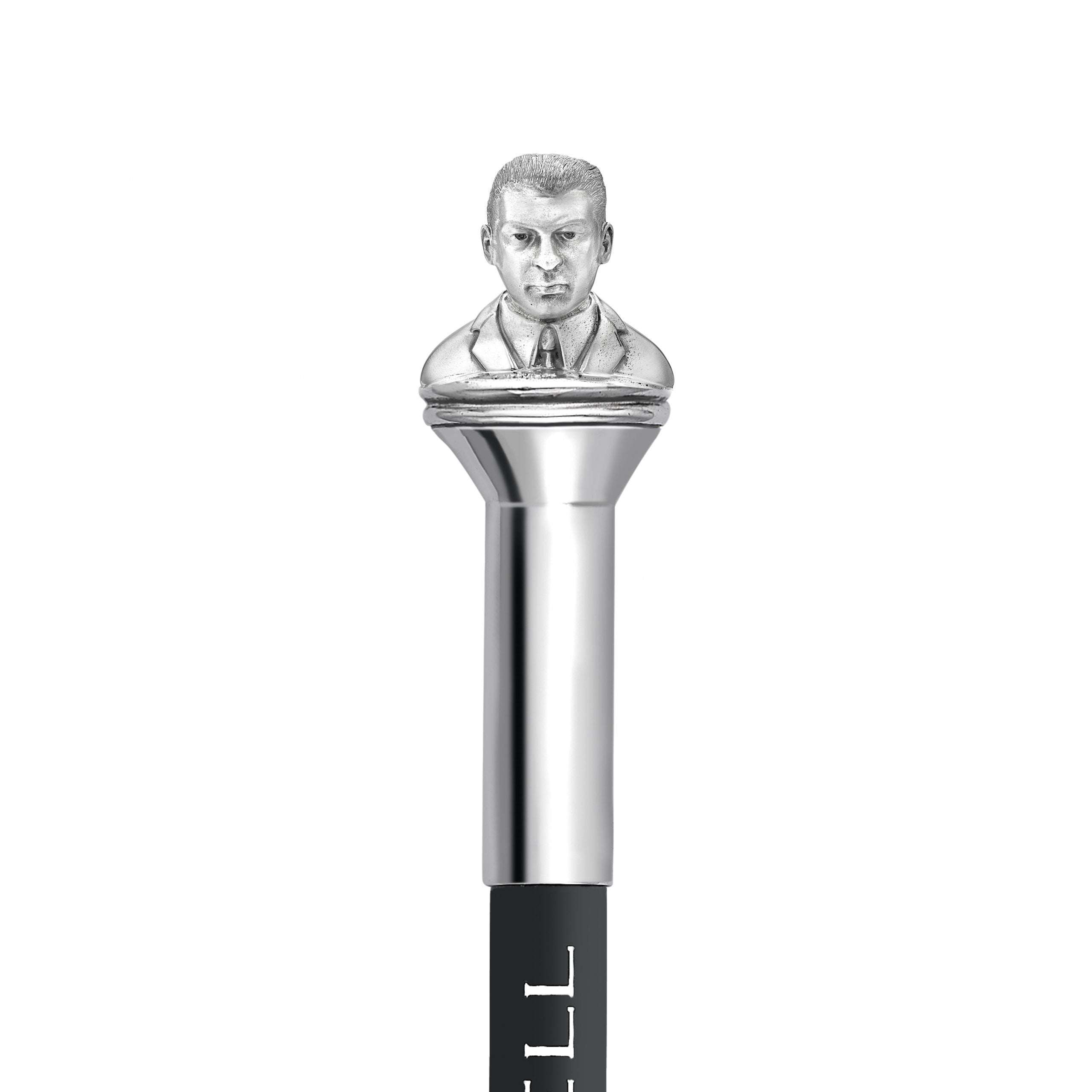 Silver Ronnie Kray Portrait Pencil Top