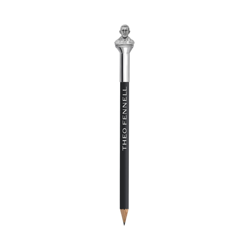 Silver Reggie Kray Portrait Pencil Top