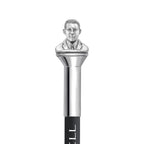 Silver Reggie Kray Portrait Pencil Top