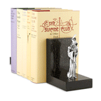 Sterling Silver Black Marble Grim Reaper Bookends