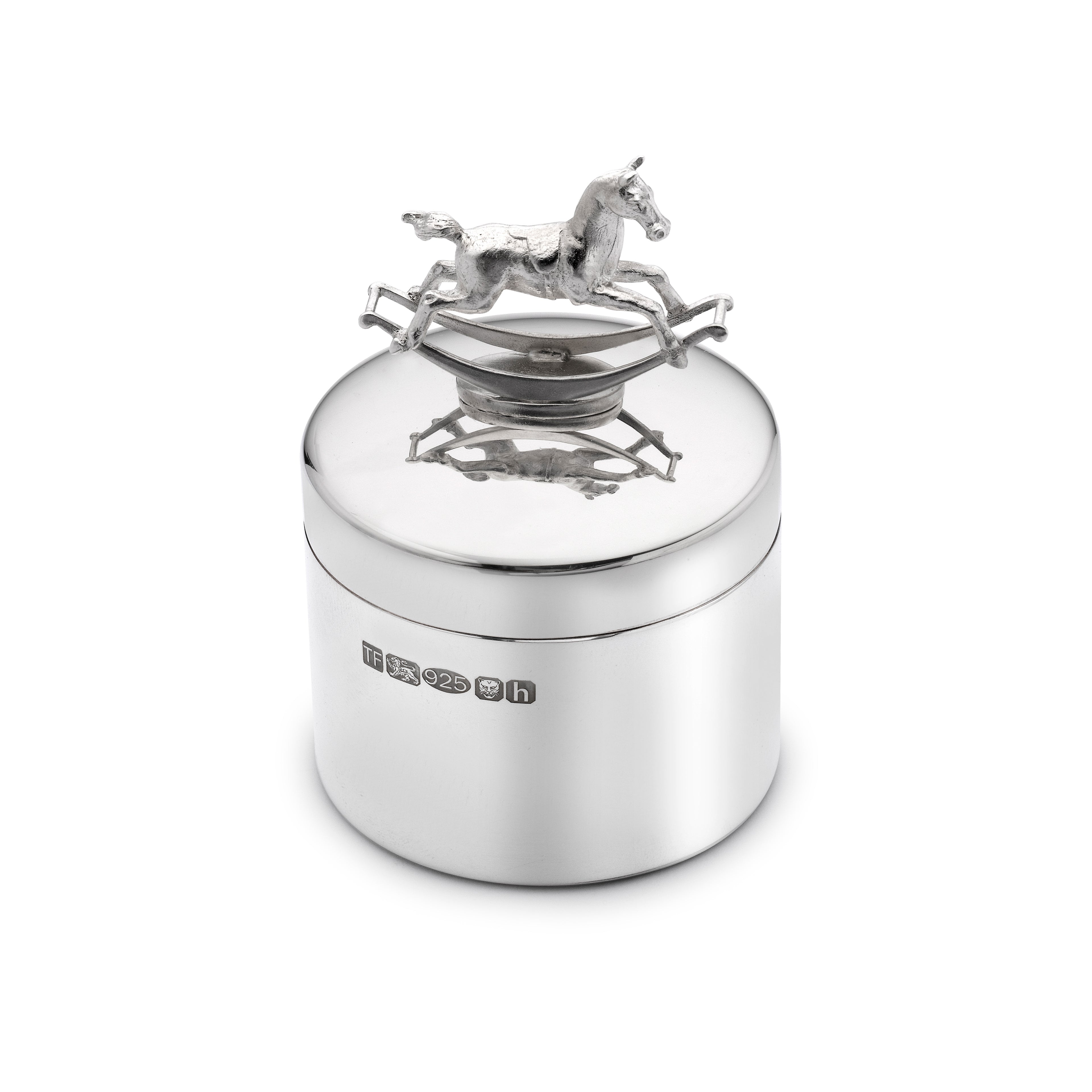 Silver Box with Rocking Horse