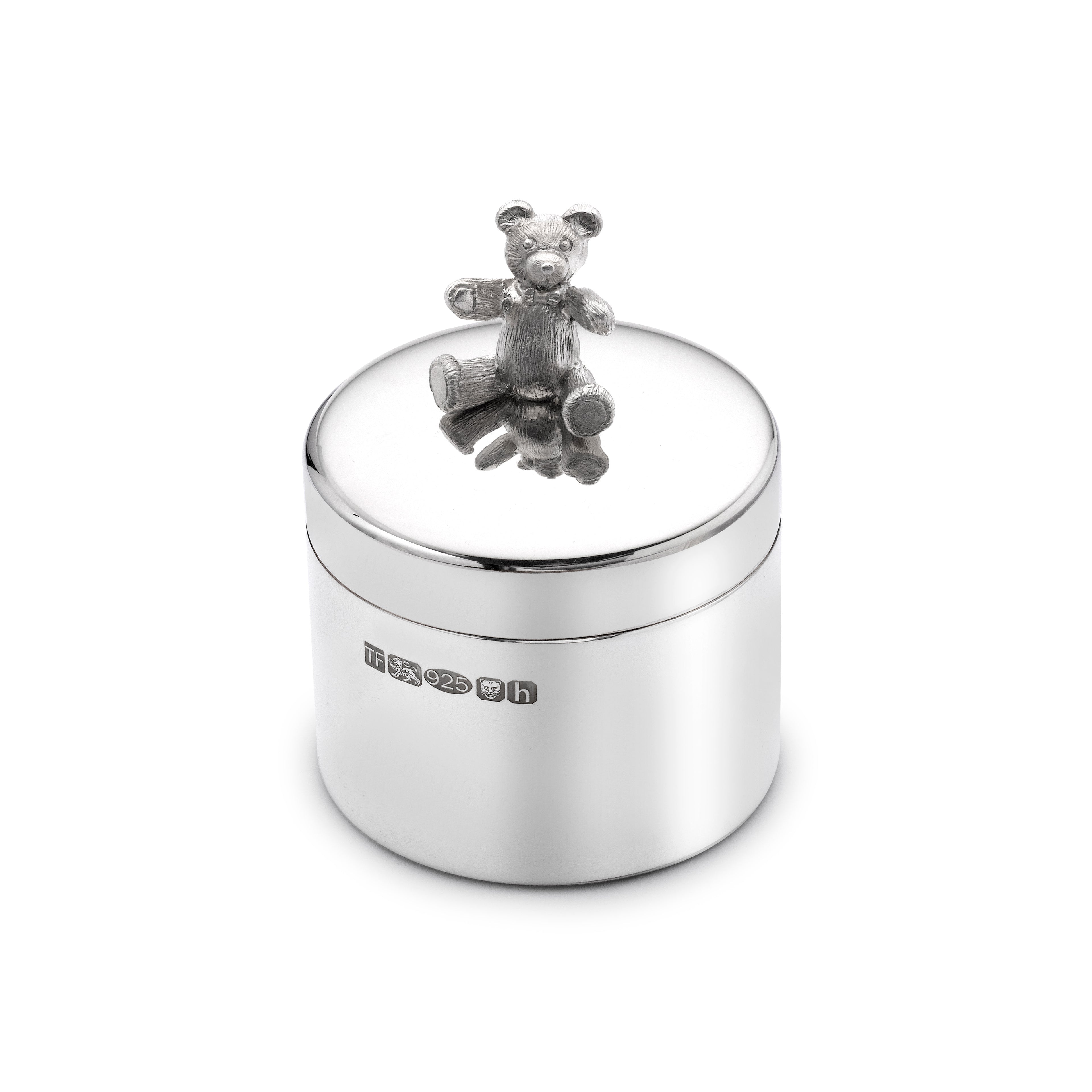 Silver Rnd Box 2" Teddy