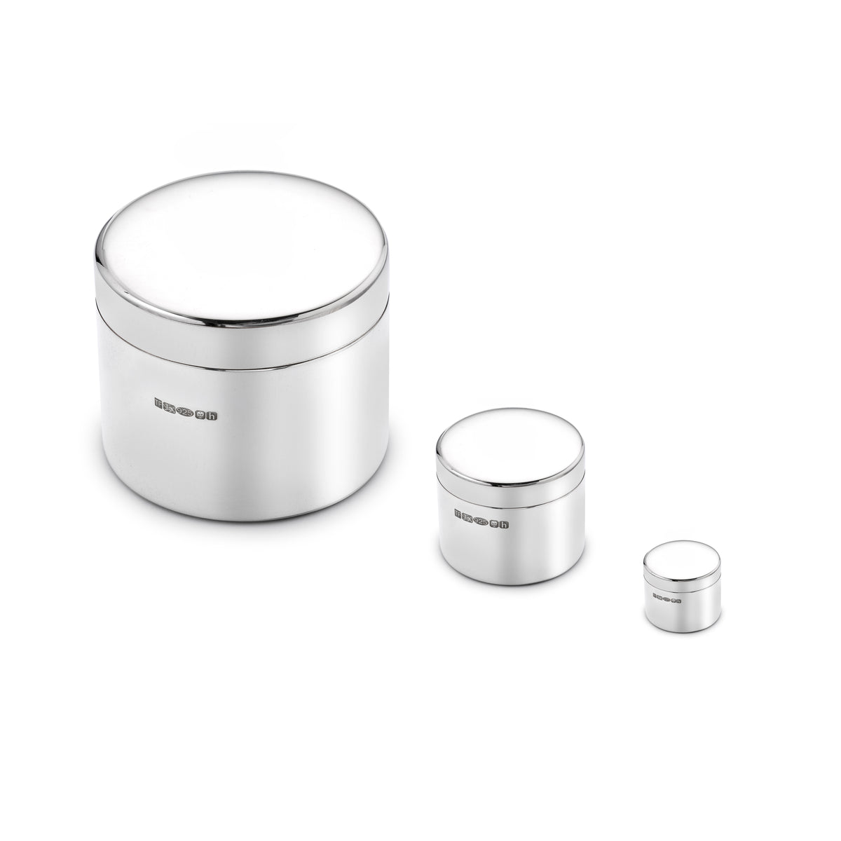 Silver Round Box 2"