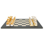 Silver & Gilt Game Bird Chess Set