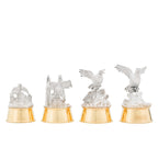 Silver & Gilt Game Bird Chess Set